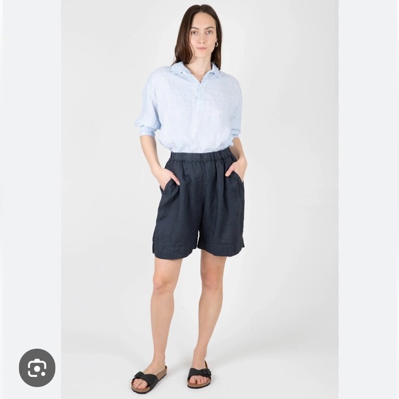 CP Shades Piper Linen Bermuda Shorts Size Large - Picture 2 of 14